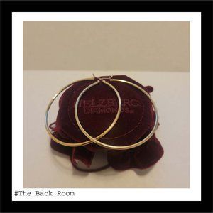 Helzberg Polished Hoop Earrings 14k Yellow Gold